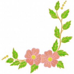 Flowers And Tree Embroidery Design 11